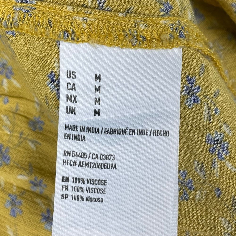 American Eagle‎ Outfitter’s Yellow Blue Floral Tank - Women’s M - Picture 6 of 9